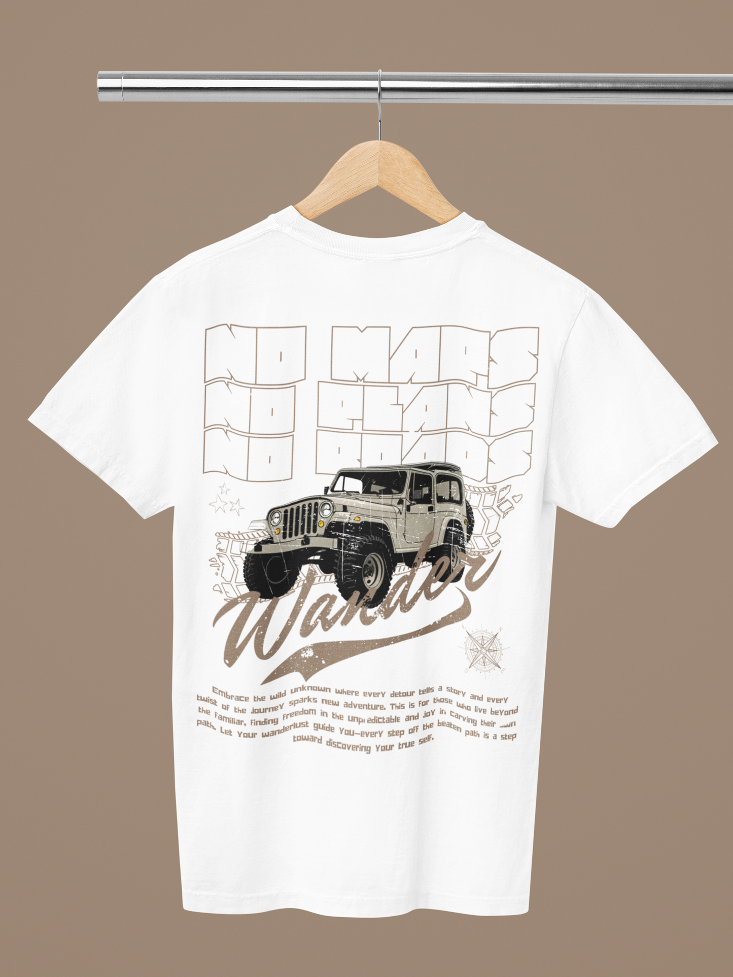 No Maps, No Plans, No Roads - Oversized Tee